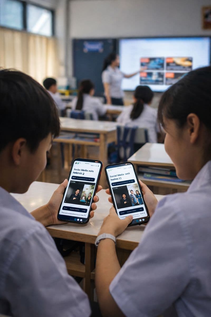 Students engaging with Reading Advantage app