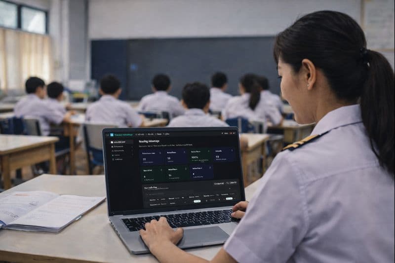 Teacher dashboard showing student progress