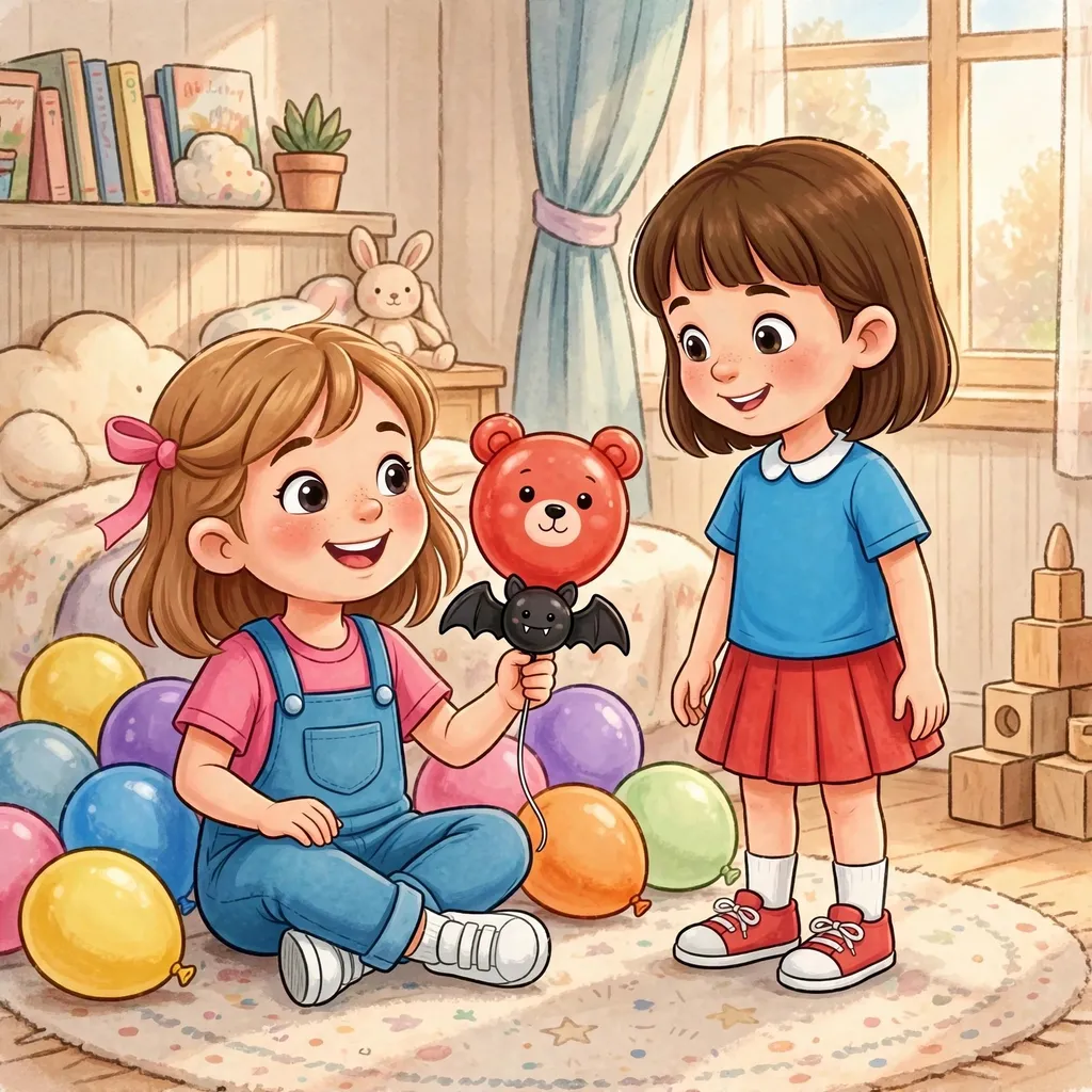 Two children in a story picture from the Primary Advantage demo