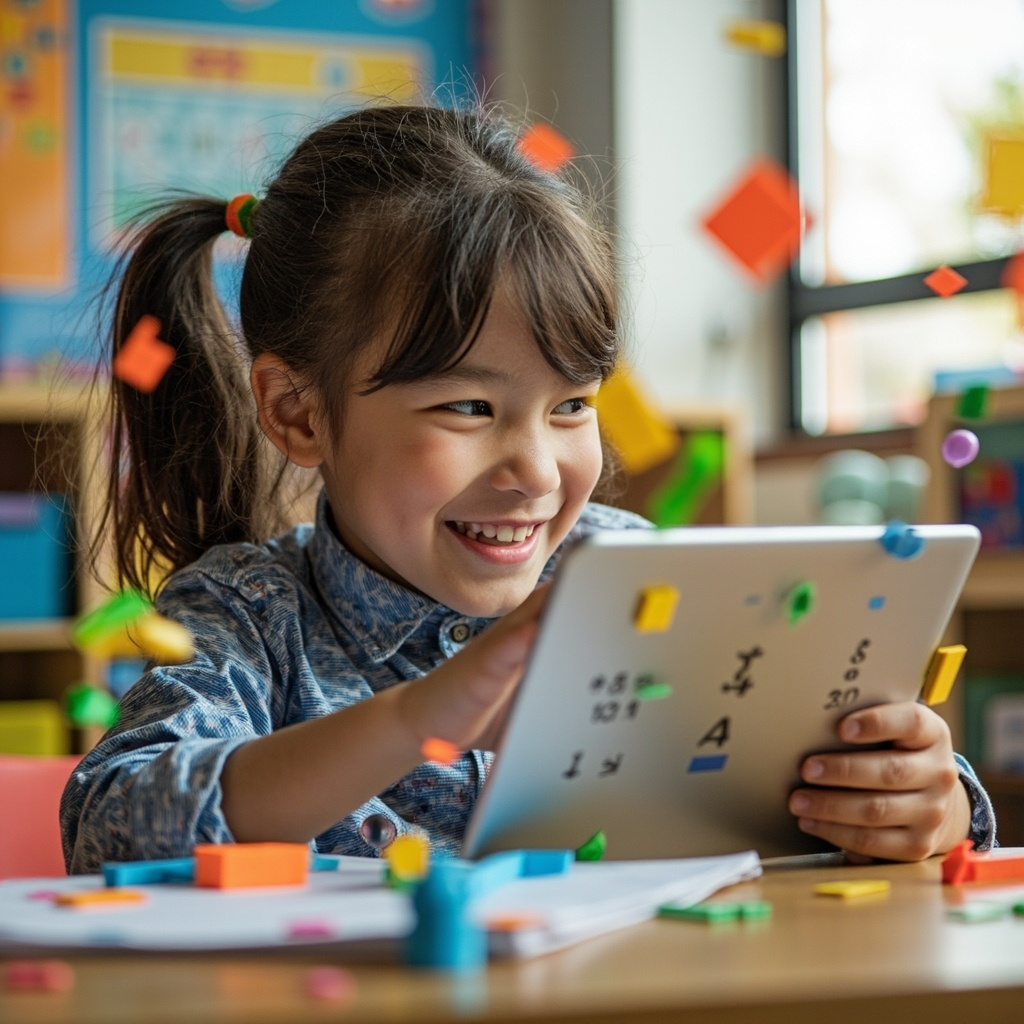 Math Advantage platform showing AI-powered problem generation