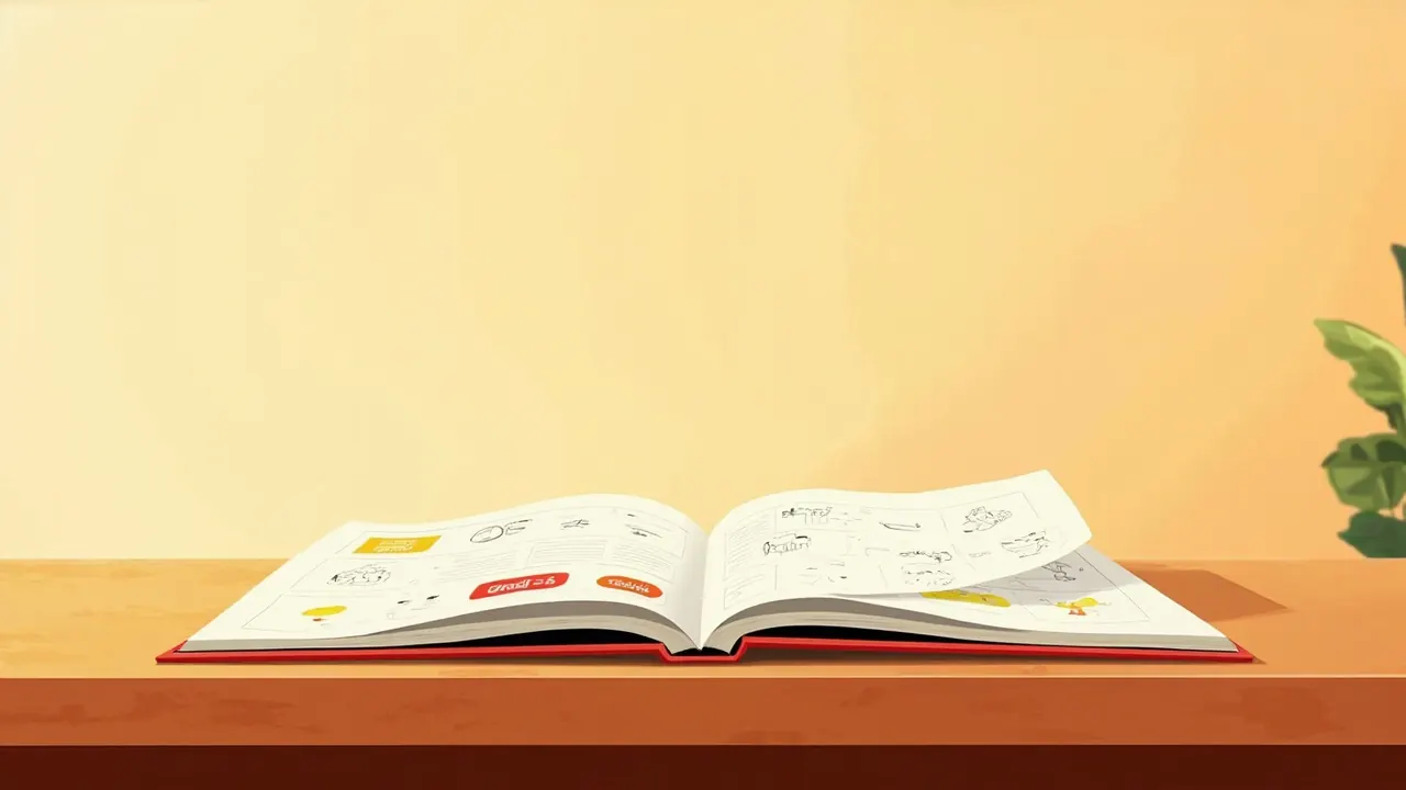 A printed Primary Advantage workbook open on a table.